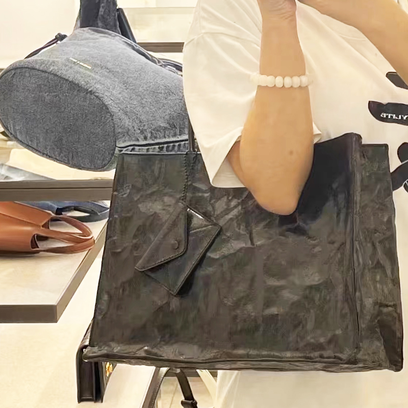 Korean Casual Kraft Paper Tote - Luxury Bags Korea review and price