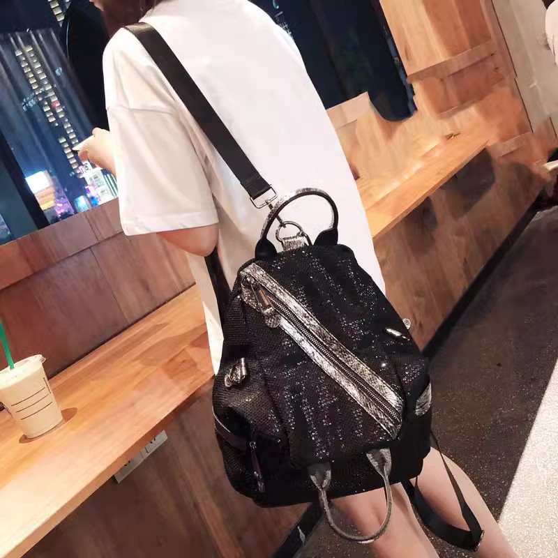 New Women Nylon Sequins Backpa - Luxury Bags Quality review and price