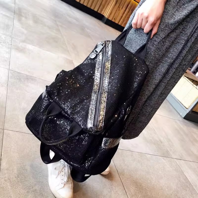 New Women Nylon Sequins Backpa - Luxury Bags Quality review and price