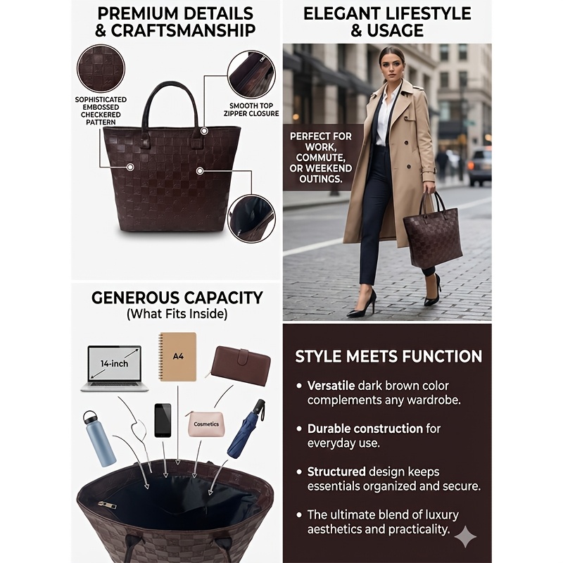 Light Luxury Deep Brown Quilte - Luxury Quilted Bags review and price