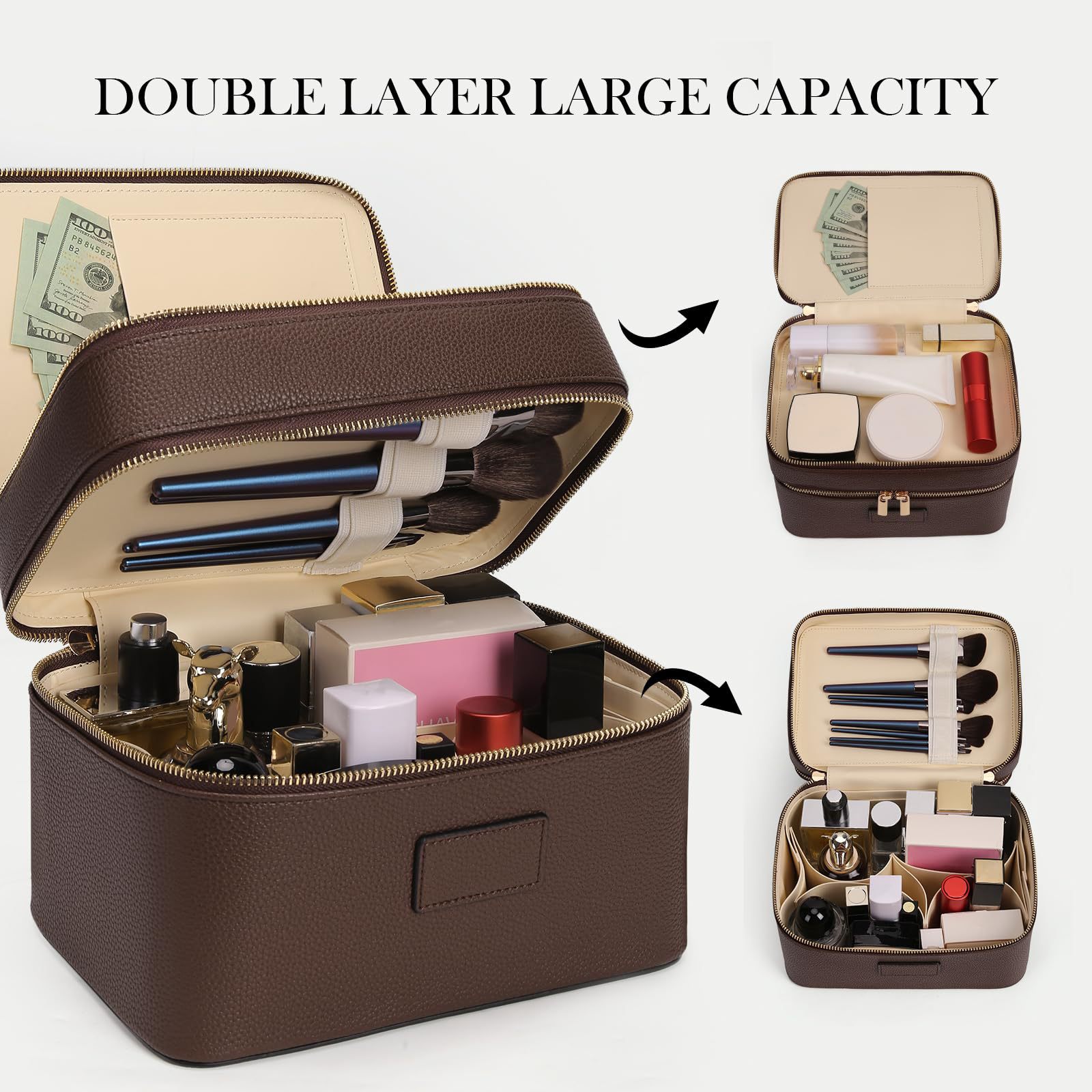 Large Capacity Double-layer Lu - Luxury Bags Quality review and price