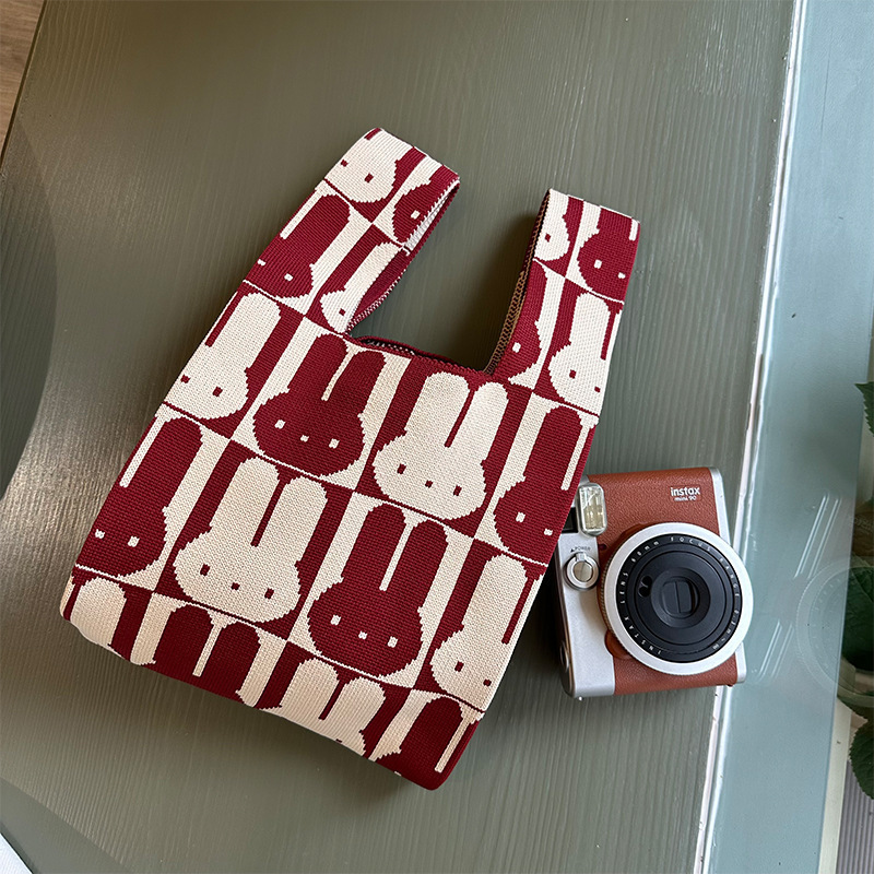Miffy Red Knit Luxury Tote Bag - Luxury Bags Luggage review and price