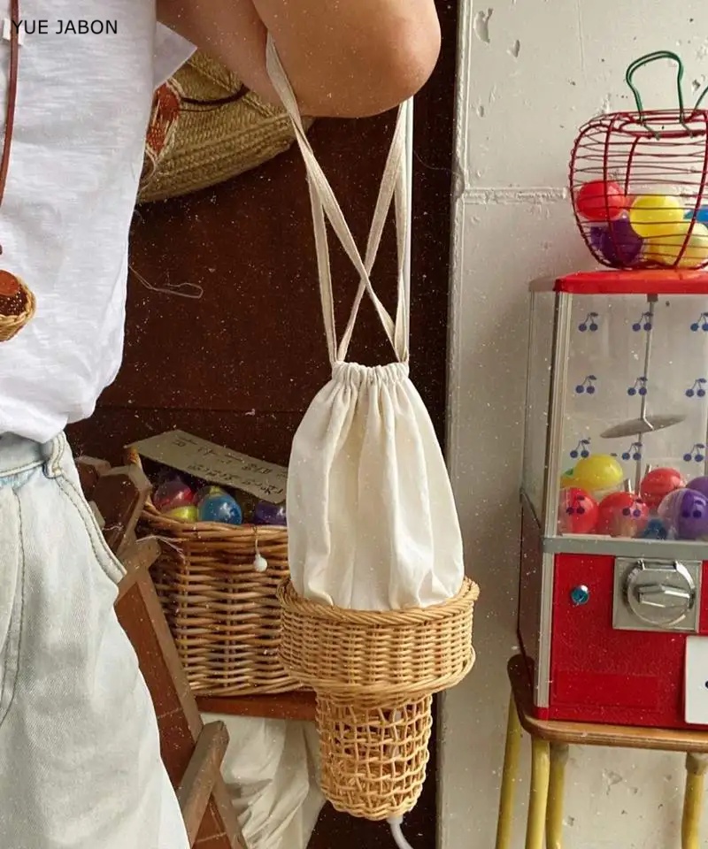 Ice Cream Design Woven Bag Swe - Luxury Bags Korea review and price