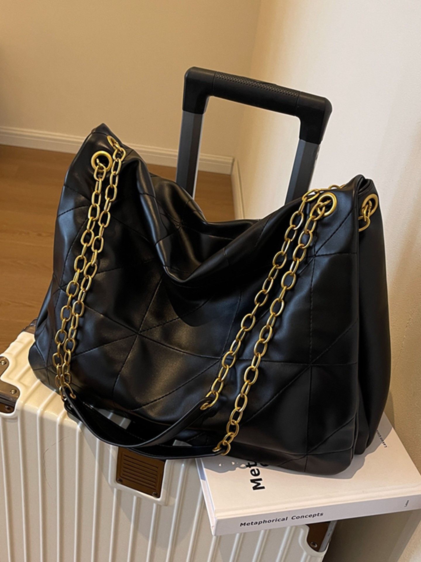 Vintage Soft Leather Tote Bag  - Luxury Quilted Bags review and price