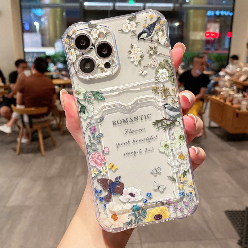 Retro Flower Clear Phone Case  - Luxury Bags In Store review and price